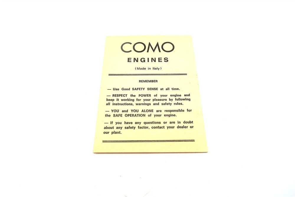 COMO S 40 Model Airplane R/C Engine with Original Box ~ Missing Pieces ?? n1