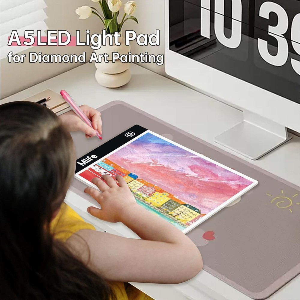 A5 Diamond Art & Sketch Light Board: Eye-Care Technology for Creative Projects