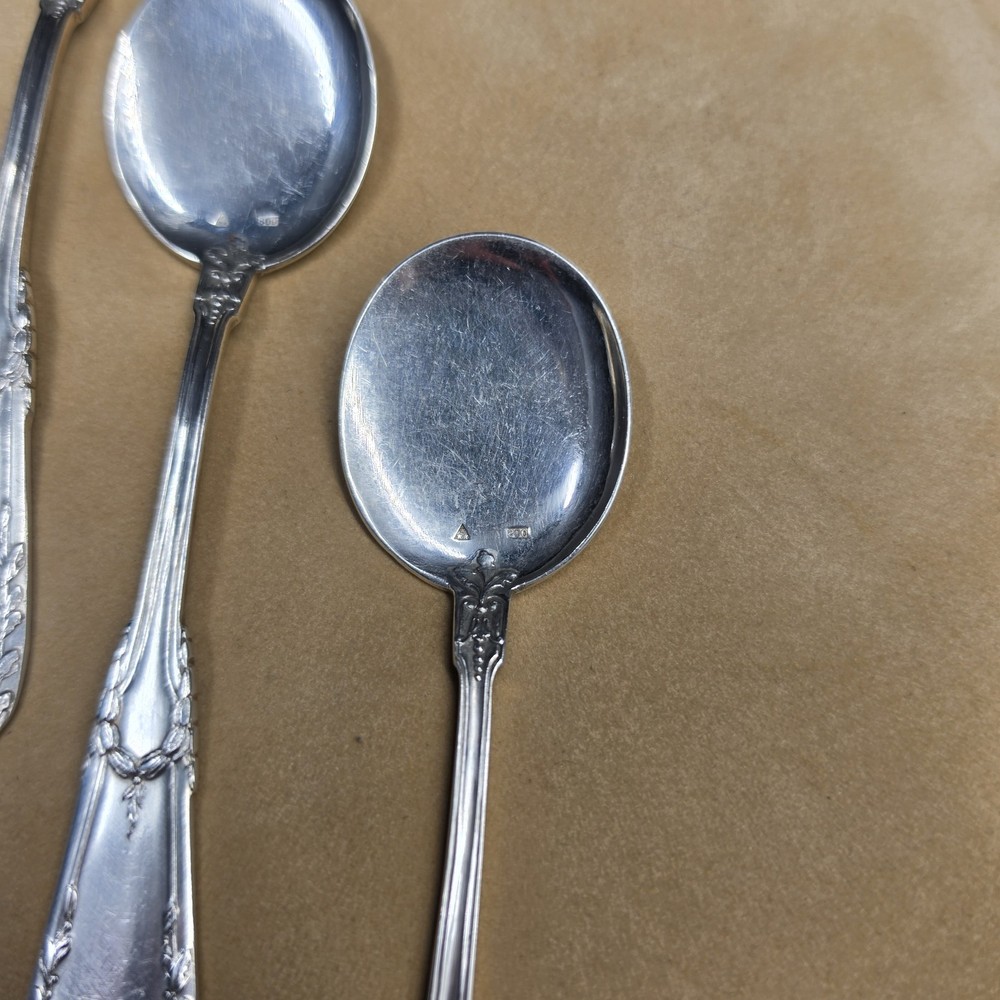 Solid Silver Ice Cream Spoons, Wolfers Brothers