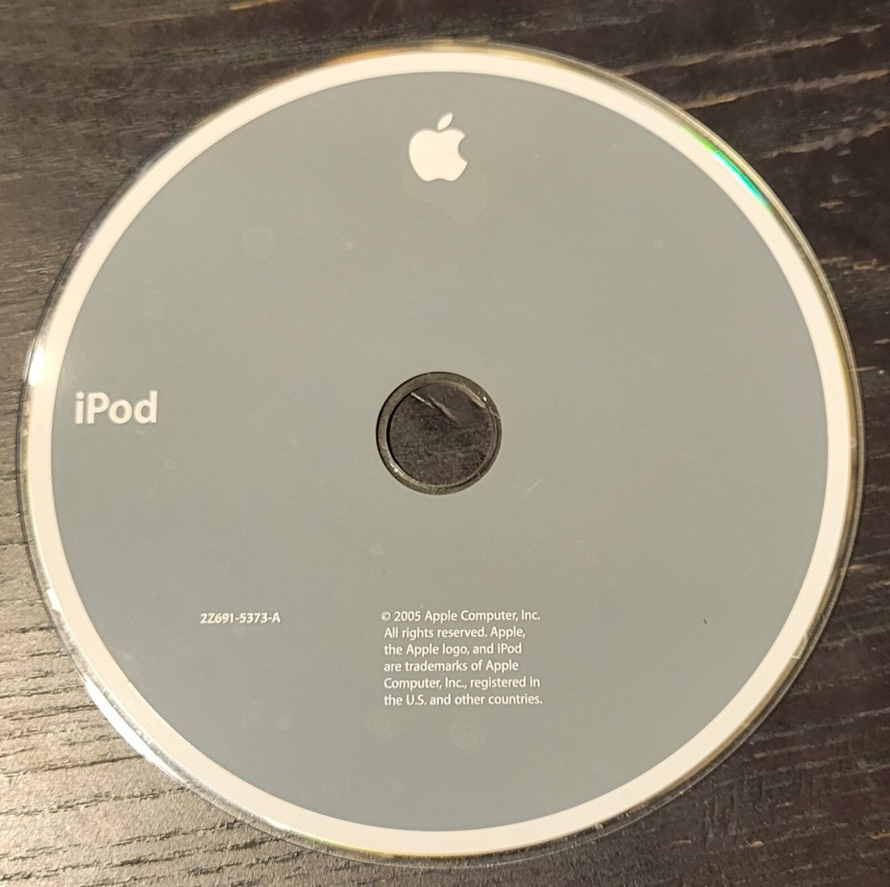 2005 Apple iPod + iTunes Software Installation Disc CD-ROM