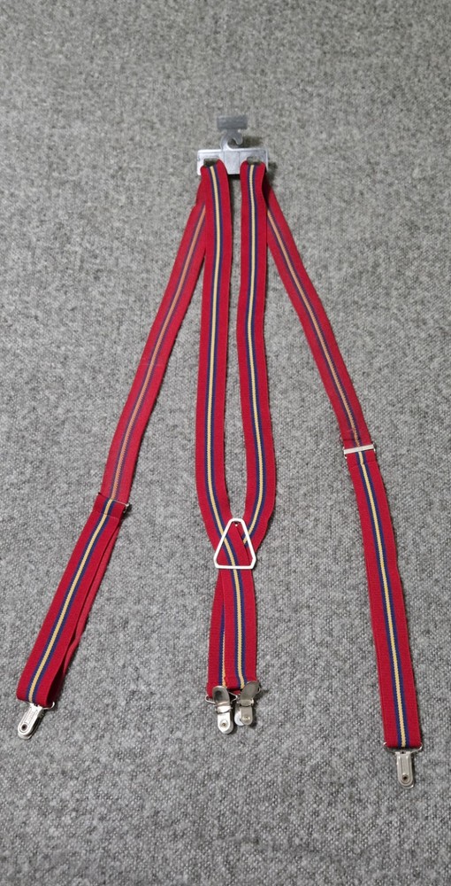 New With Imperfections BBB Red Stripe suspenders Adjustable Size