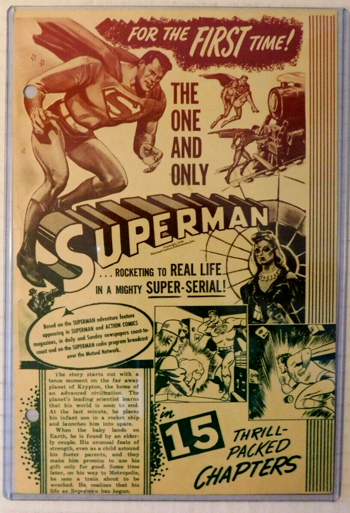 Superman Serial Advertiser's Book Page