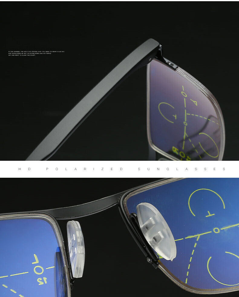Anti-blue Light Reading Glasses Smart Zoom Progressive Multi-Focus Presbyopia