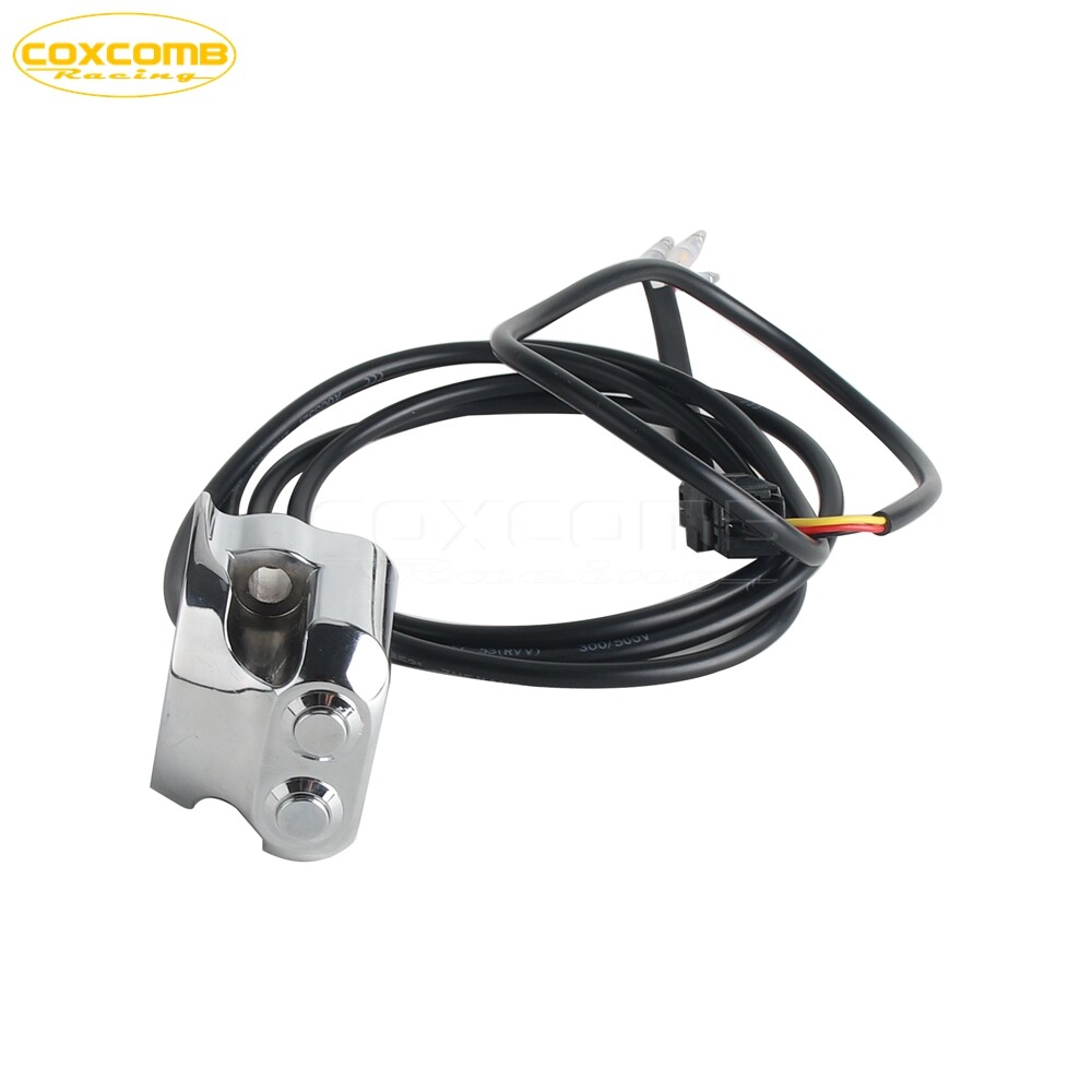 Chrome 1" Handlebar Mounted Air Ride Controller Switch For Harley Dyna Bobber