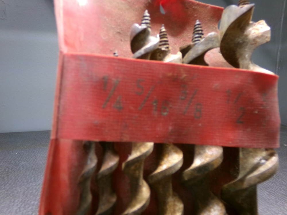 Set of 6 Vintage Auger Bits