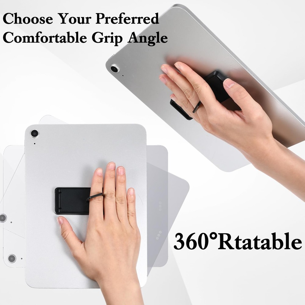 Universal Tablet Ring Holder Black Tablet Stand Foldable Multi Angle Tablets Gri