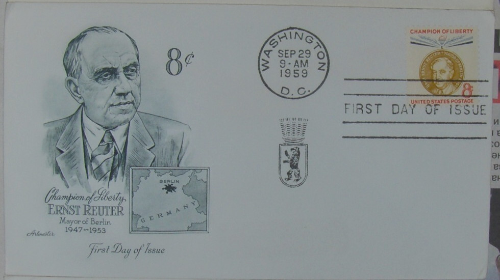 US FDC EARNST REUTER 1959. (M/3e)