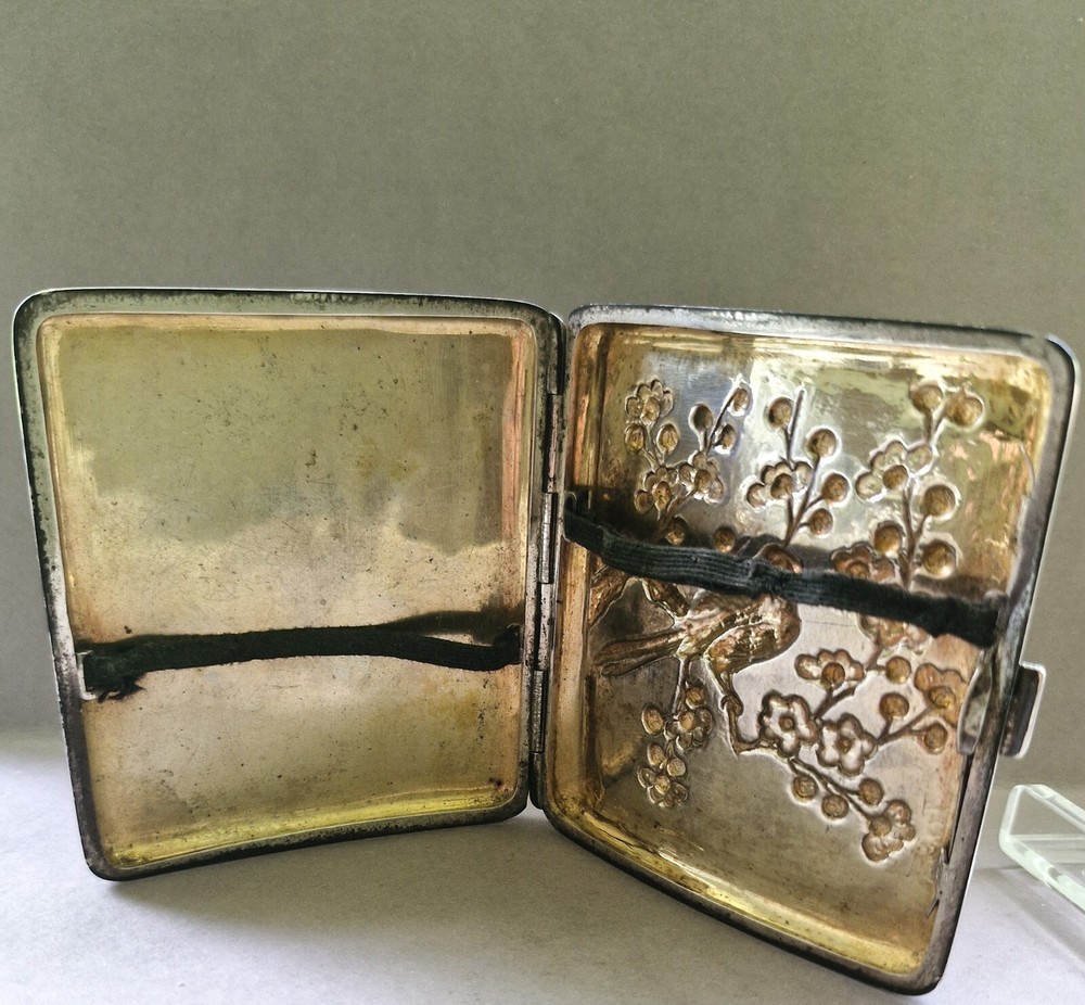 Chinese export T90 silver cigarette case by Wang Hing c1880