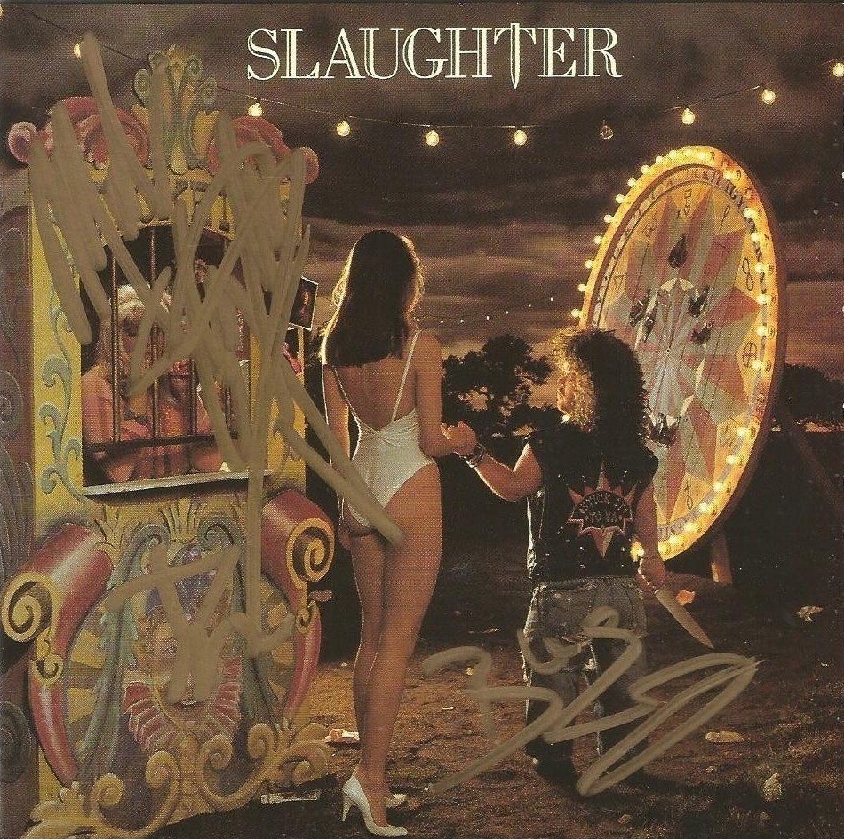 Slaughter Autographed Stick It Live EP CD (Signed By 3)