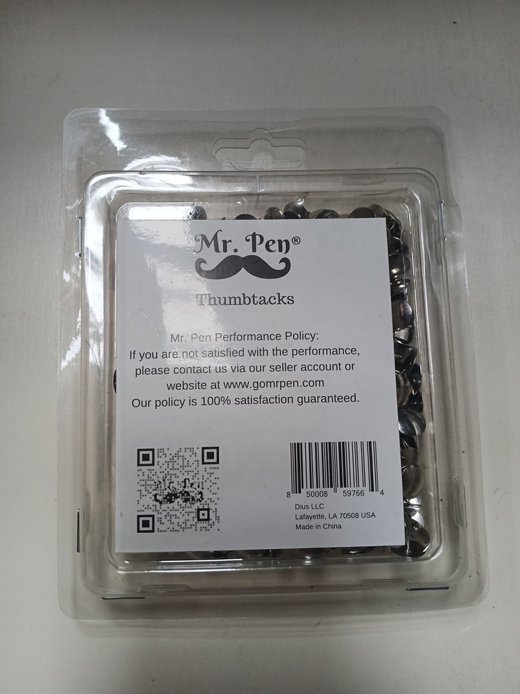 Mr. Pen Thumbtacks Push Pins Silver Tacks Pack