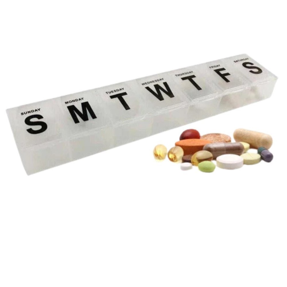7-Day Plastic Pill Case: 1 Pack