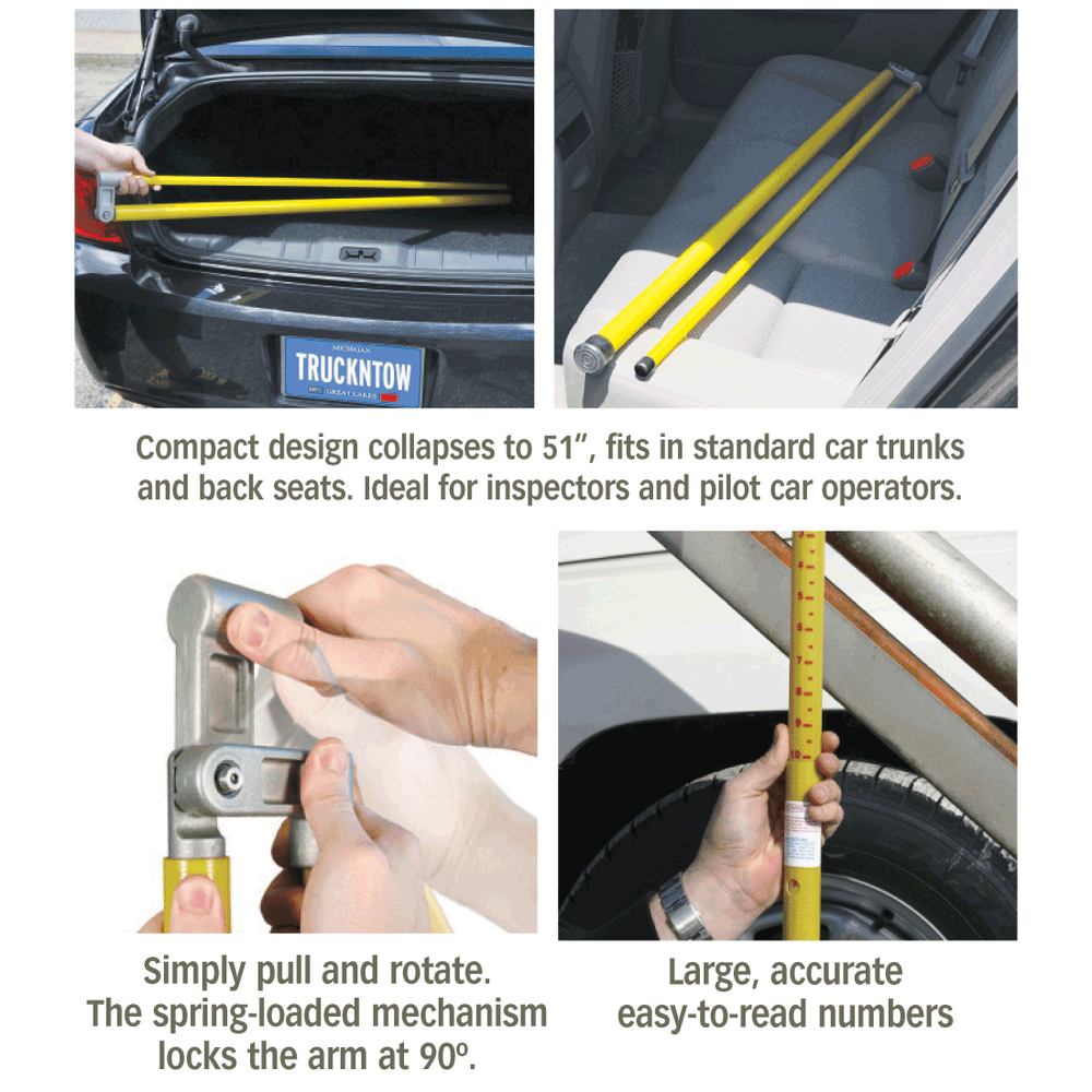 QuickClick Compact Plus Load Height Measuring Stick (Up To 15')