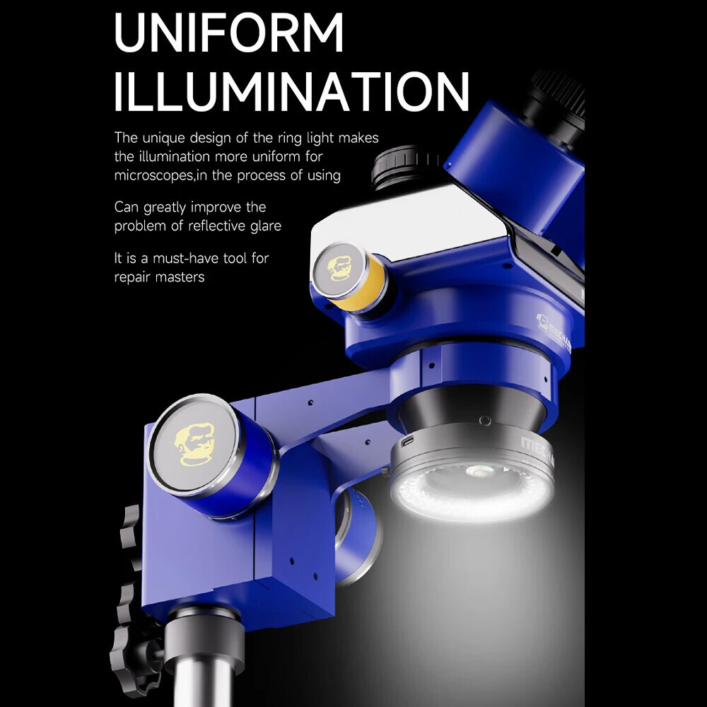 LS720+ Microscope Polarized Ring Light 72LED Eliminates Miscellaneous Light