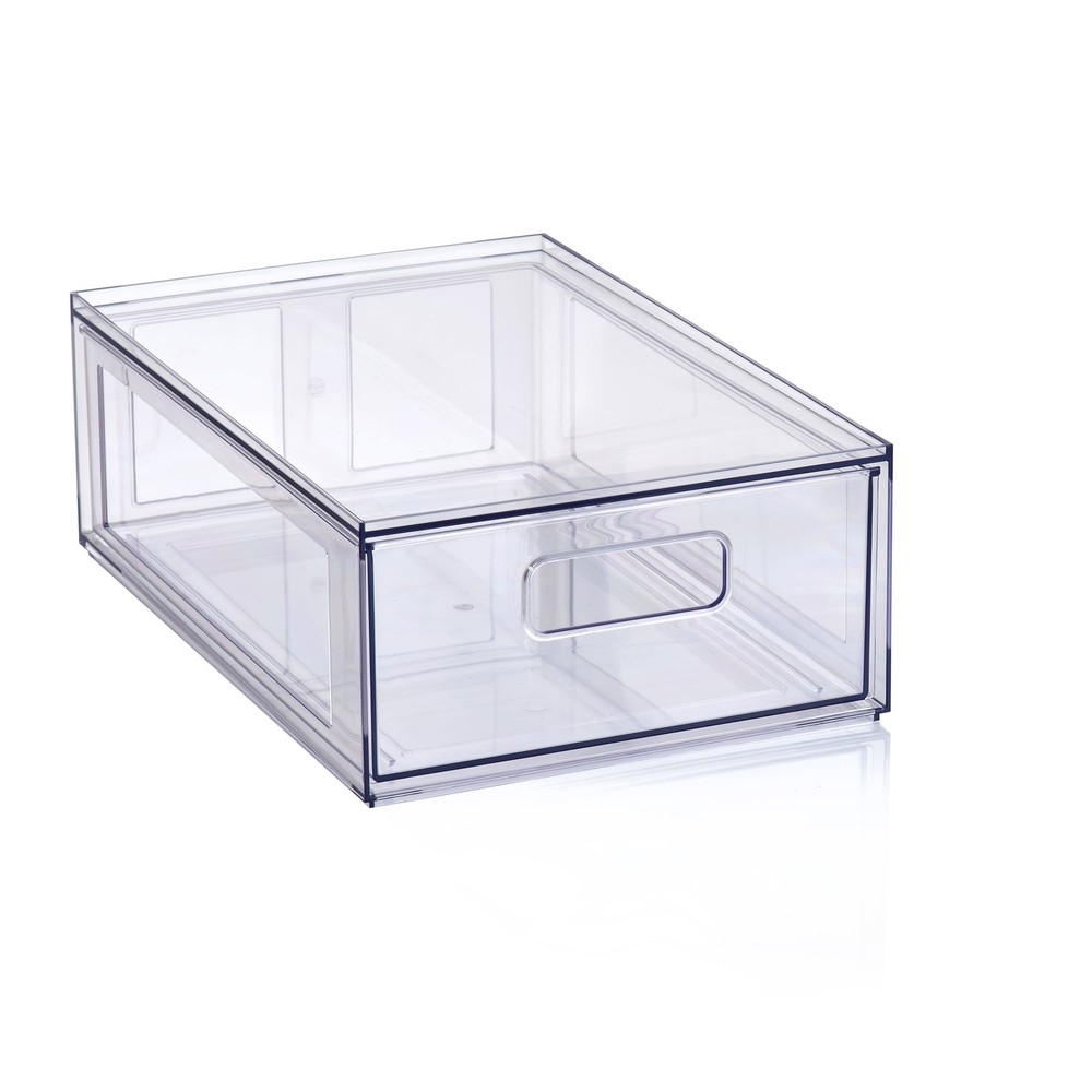2 pack Clear Glossy Plastic Pull-Out Closet Drawer Small Size Adult Size