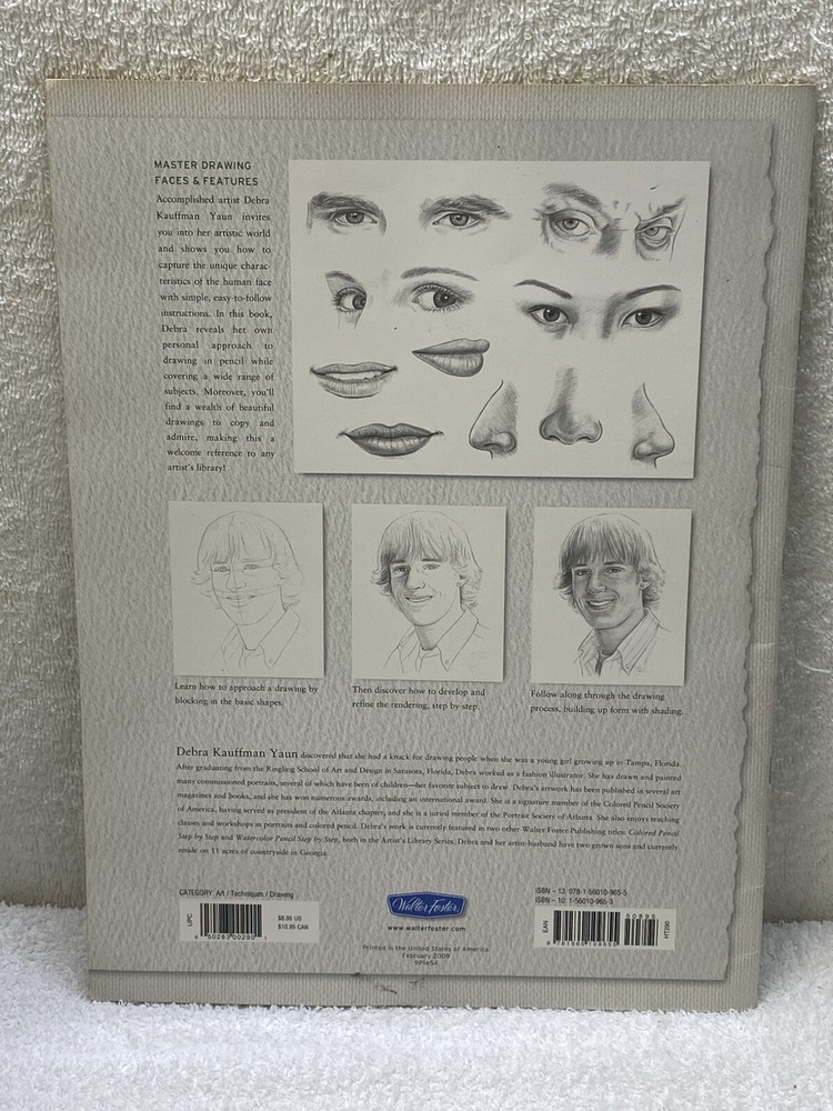 Walter Foster Faces and Features Book Drawing Manual