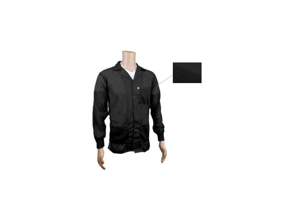 Transforming Technologies JKC8805BK - ESD Jacket, 3/4ths Length, Lapel Collar,