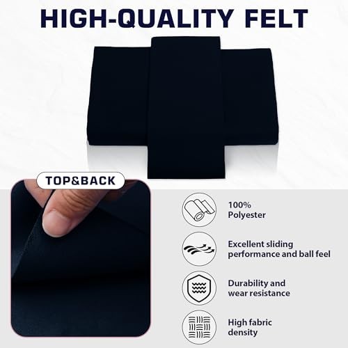 Billiard Table Felt & Bumper Kit - 6 Cloth Strips, Cushions, Staple Remover