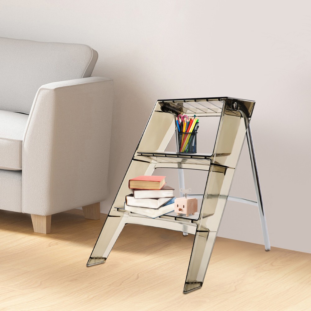 Modern Folding Step Stool, 3 Steps, Space-Saving Design, Durable & Stylish