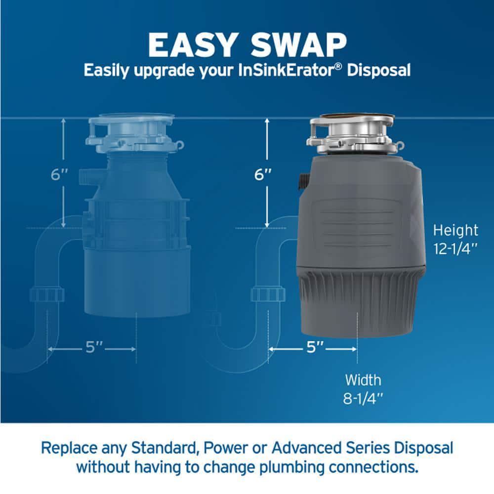 Evolution .75HP, 3/4 HP Garbage Disposal, Advanced Series EZ Connect Continuous