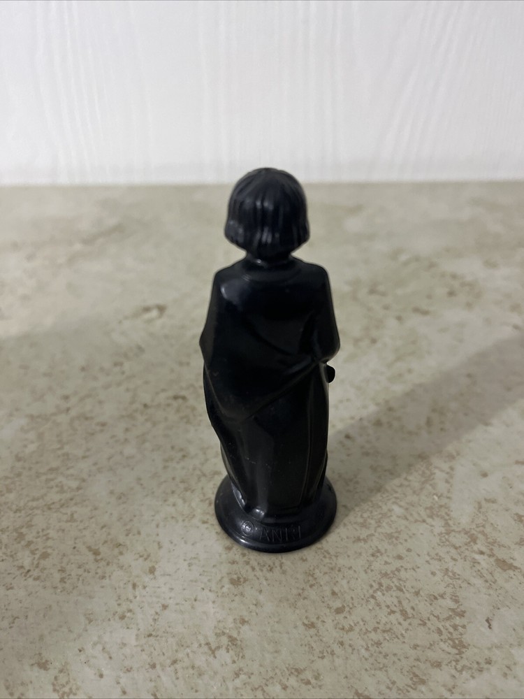 Vintage Replacement Chess Piece Black Medieval Bishop