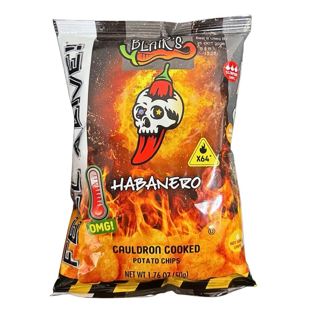 5 Pack Blair’s Habanero Cauldron Cooked Potato Chips