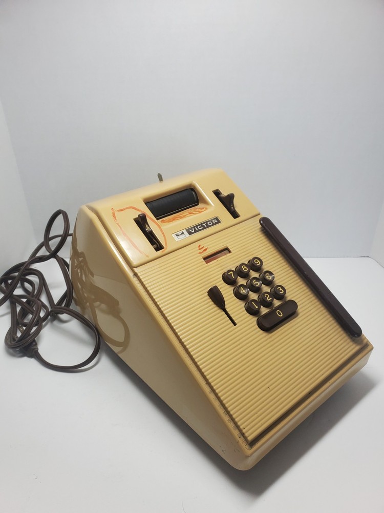 Victor 78254 10 Key Adding Machine POWERS ON and WORKS, NOT FULLY TESTED