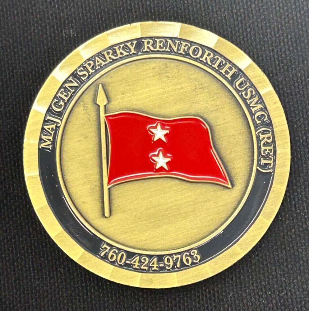 US Marine Corps Retired Major General Challenge Coin