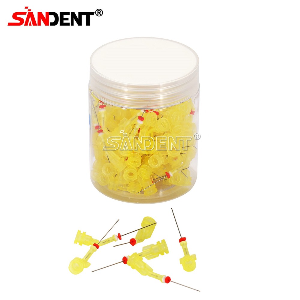 100pcs/1box Dental Endo Root Canal Tip Irrigator Irrigation Needle Tips Flushing
