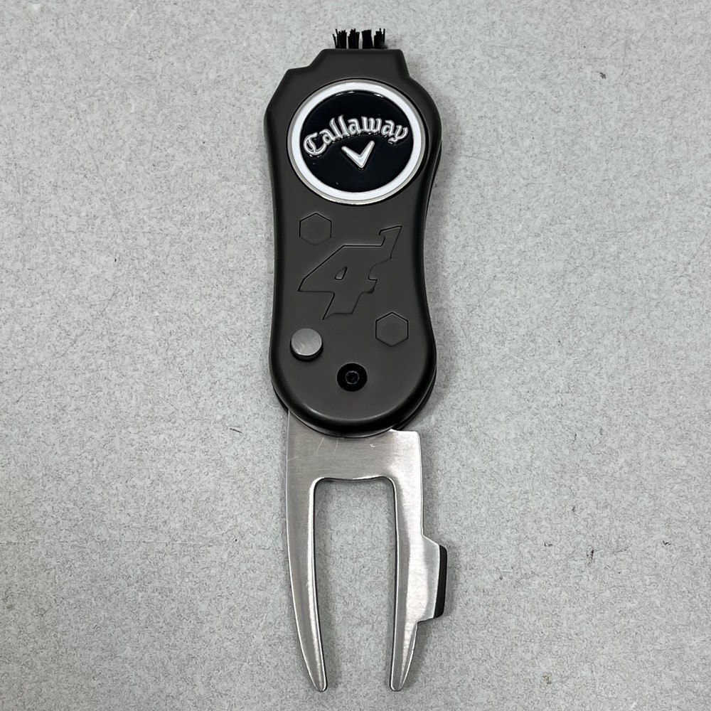 Callaway 4-in-1 Golf Multitool Spring Loaded Divot Tool w Ball Marker