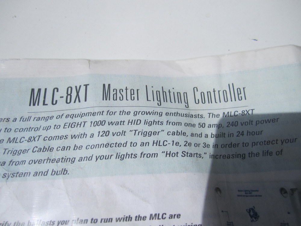 C.A.P. MLC-8XT Master Lighting Controller HID Timer
