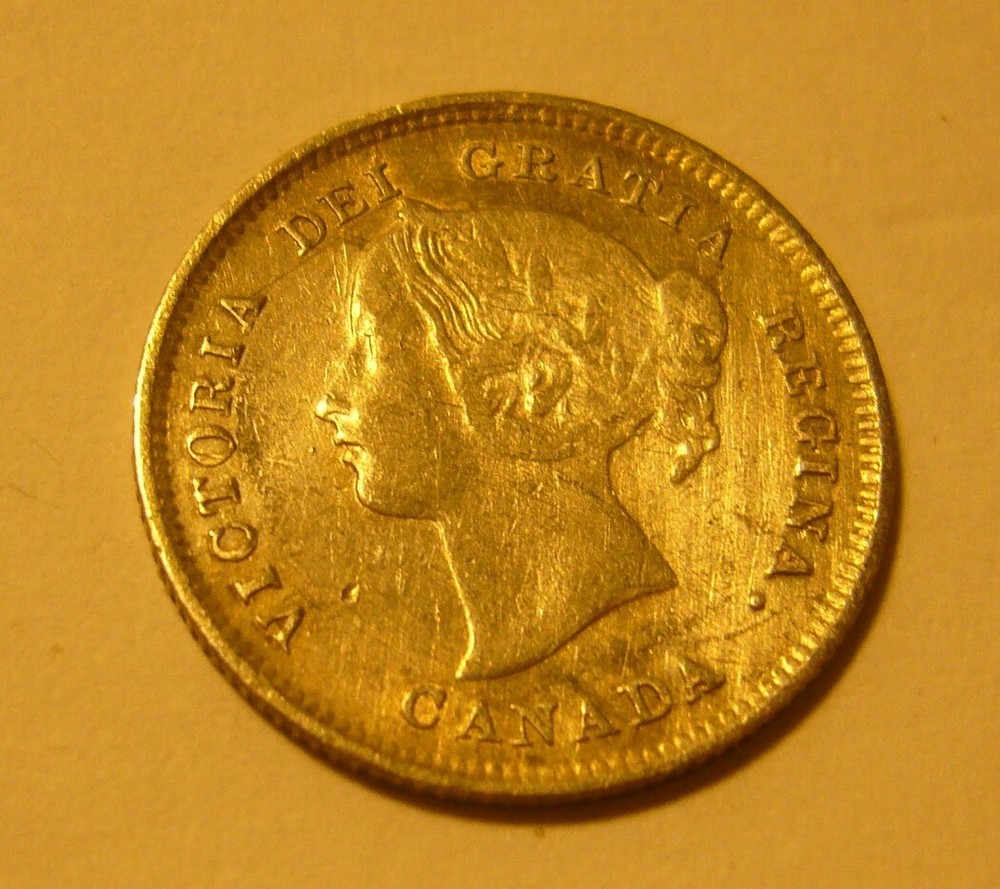 1896 Canada 5 Cents Coin Silver!