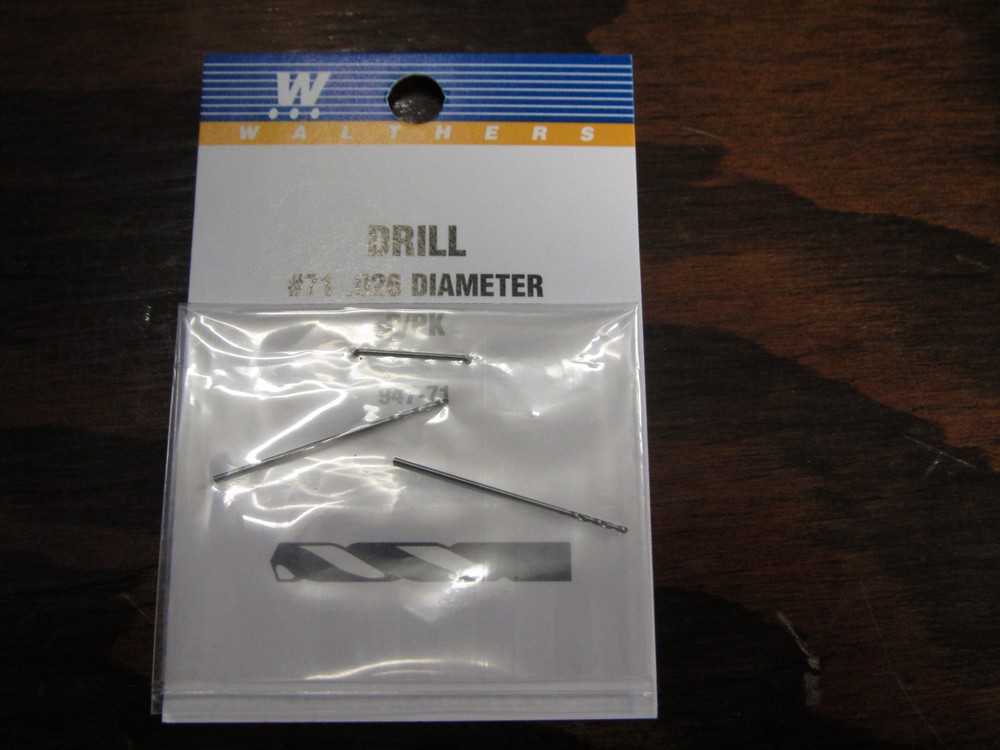 Walthers Hobby Tools:  Drill Bits (pack of 2) .026"  #71  947-71