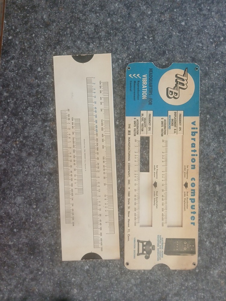 VINTAGE MB CALCULATOR SLIDE CHARTS