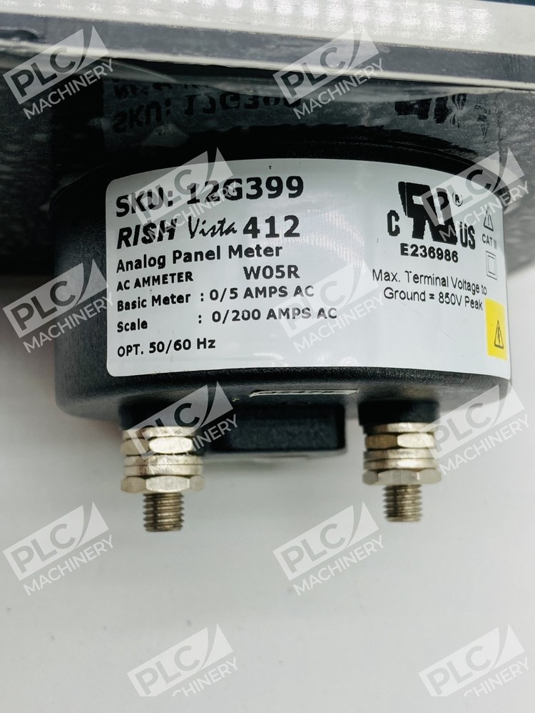 Rish Vista 412 Analog Panel AC Ammeter 0-200A