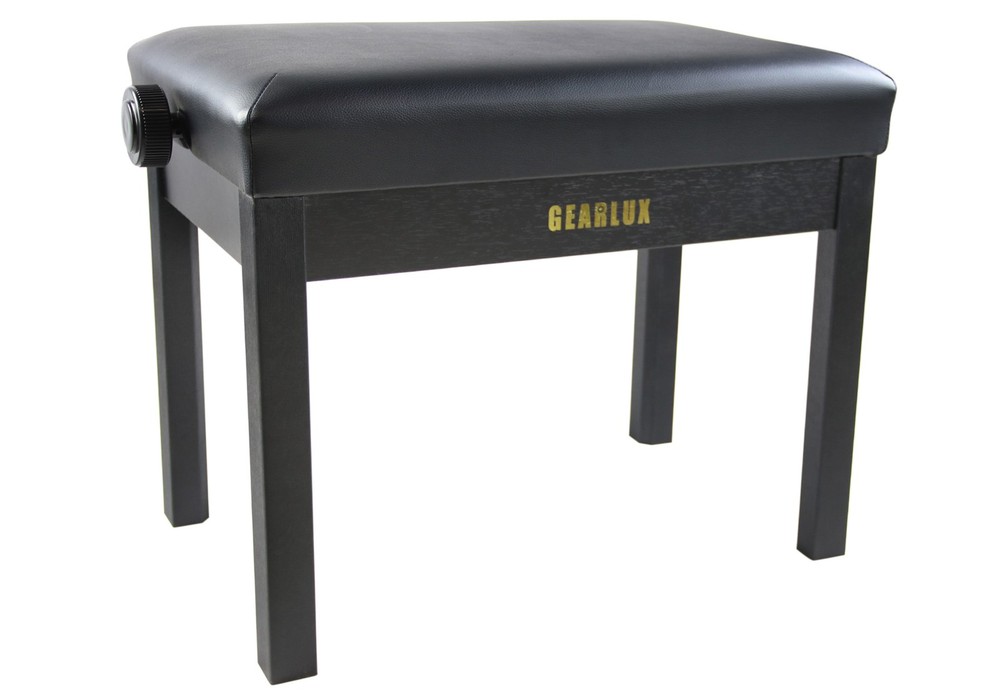Gearlux Adjustable Piano Bench - Black