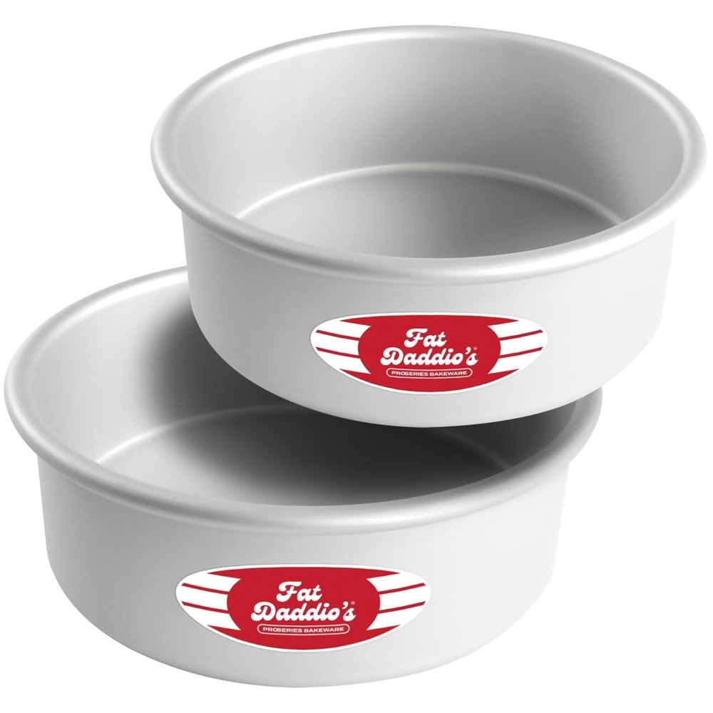 Durable Round Cake Pans 8x3", 2 Pc