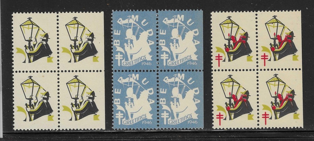 BERMUDA 1946 X SEALS PROGRESSIVE COLOR PROOFS MINT NEVER HINGED