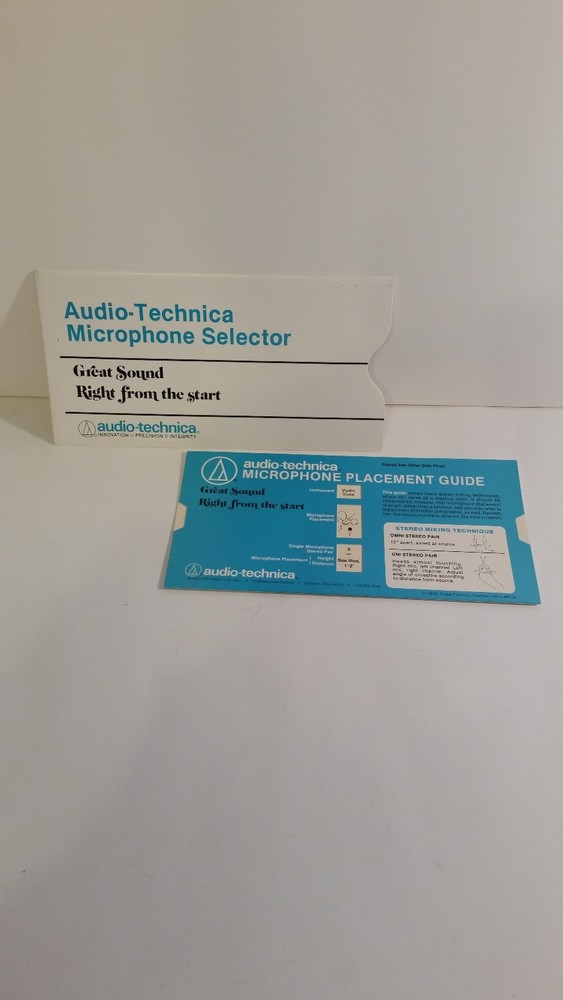 Vintage Audio-Technica Microphone Selector 1979