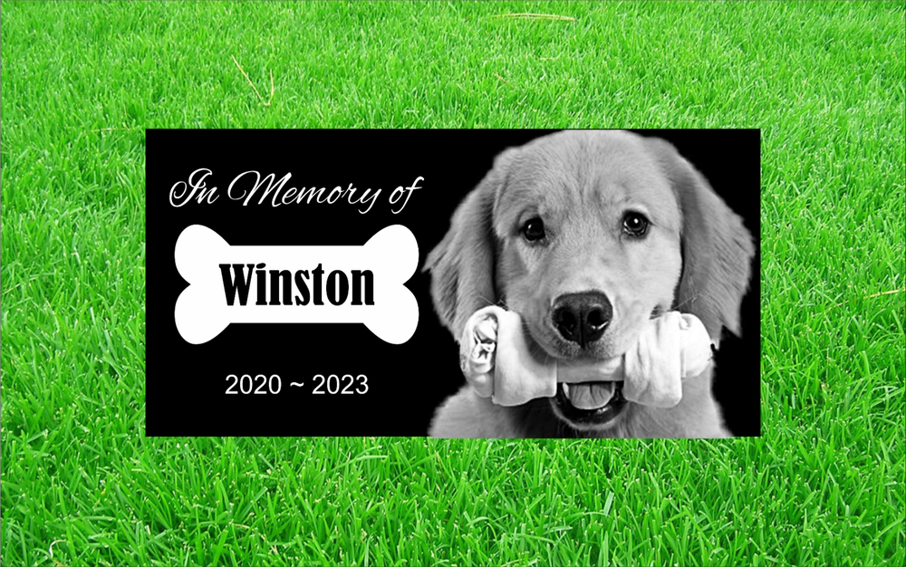 Custom Stone Memorial Grave Marker Granite Plaque Human headstone