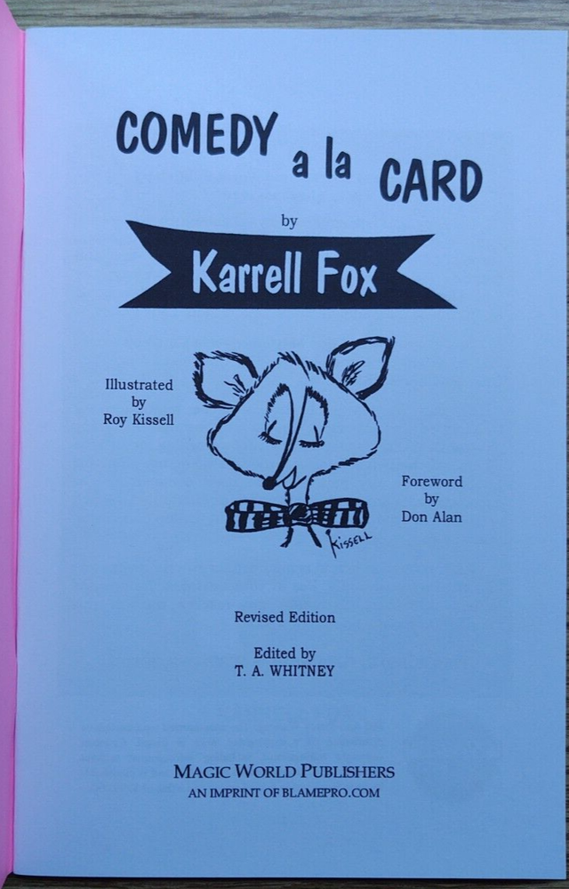 Comedy a la Card by Karrell Fox (comedy card magic)
