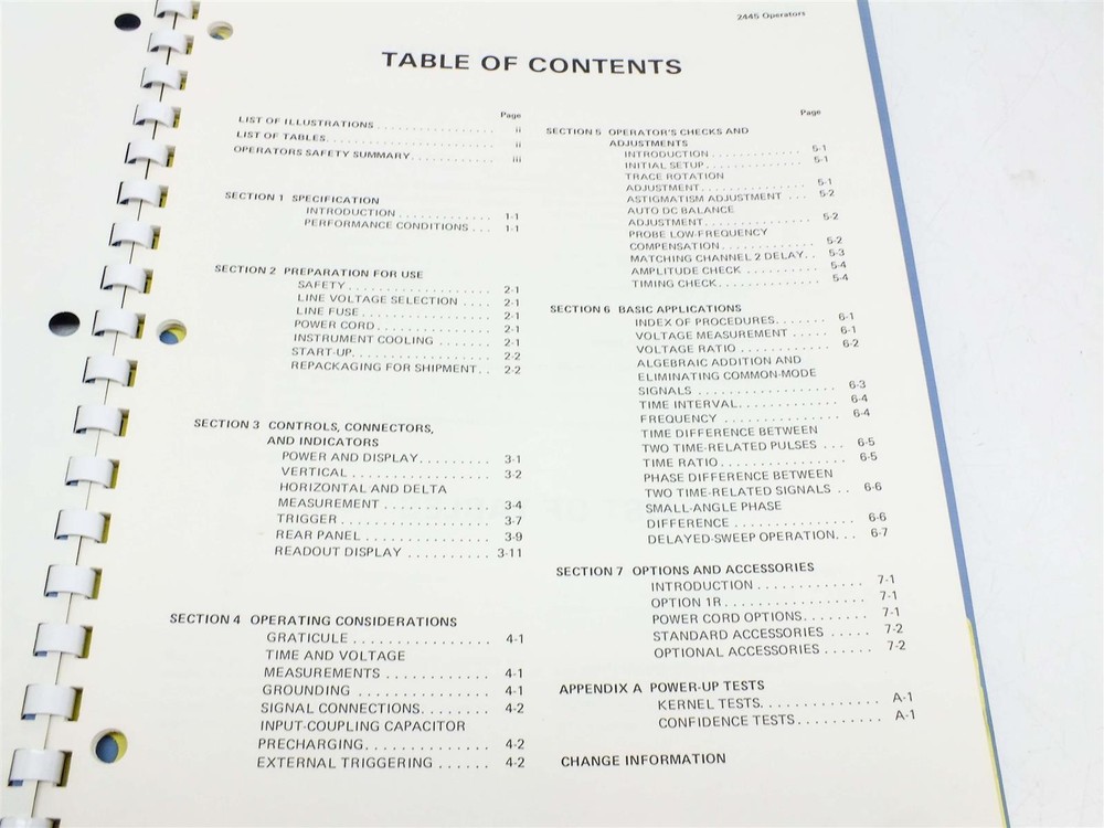 Tektronix 2445 Oscilloscope Instruction Manual
