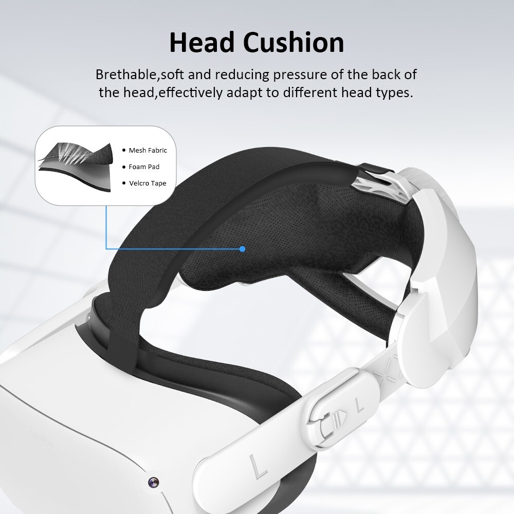 Head Strap For Quest Oculus 2 VR Headset Headband Adjustable Replace Accessories