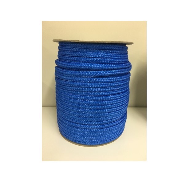 Rope - Blue Hollow Braided Polypropylene 1/2"