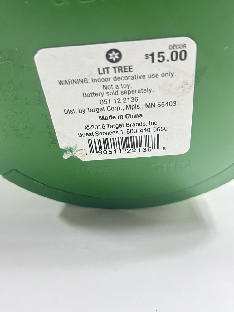 Target Wondershop Felt Lit Tree Striped 16”