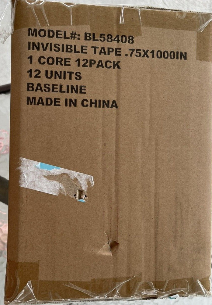 STAPLES BASELINE INVISIBLE TAPE BL58408 CASE