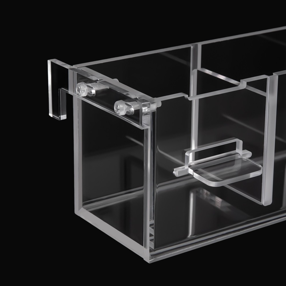 6-Grid Acrylic Aquarium External Hang-On Filter Box - Clear Design