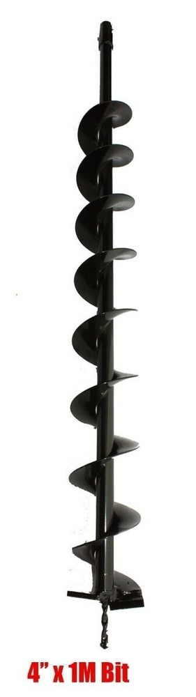 Earth Post Hole Ice Drill Digger Auger Bits Bit 4, 6, 8, 10, 12" @ 32" or 39