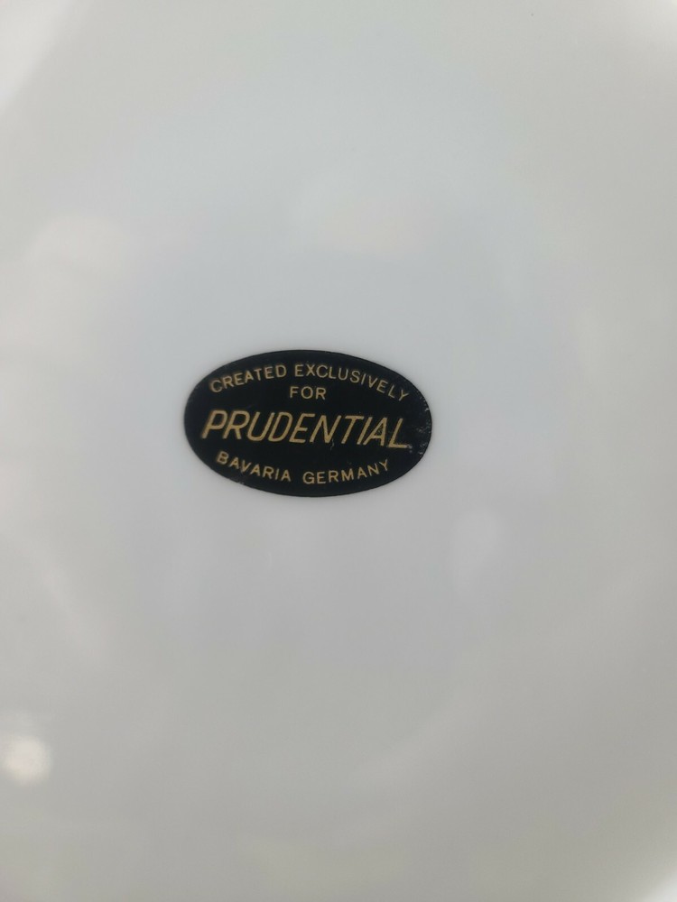 5 pc Place Setting White Coupe Platinum Trim by PRUDENTIAL BAVARIA GERMANY PRD1