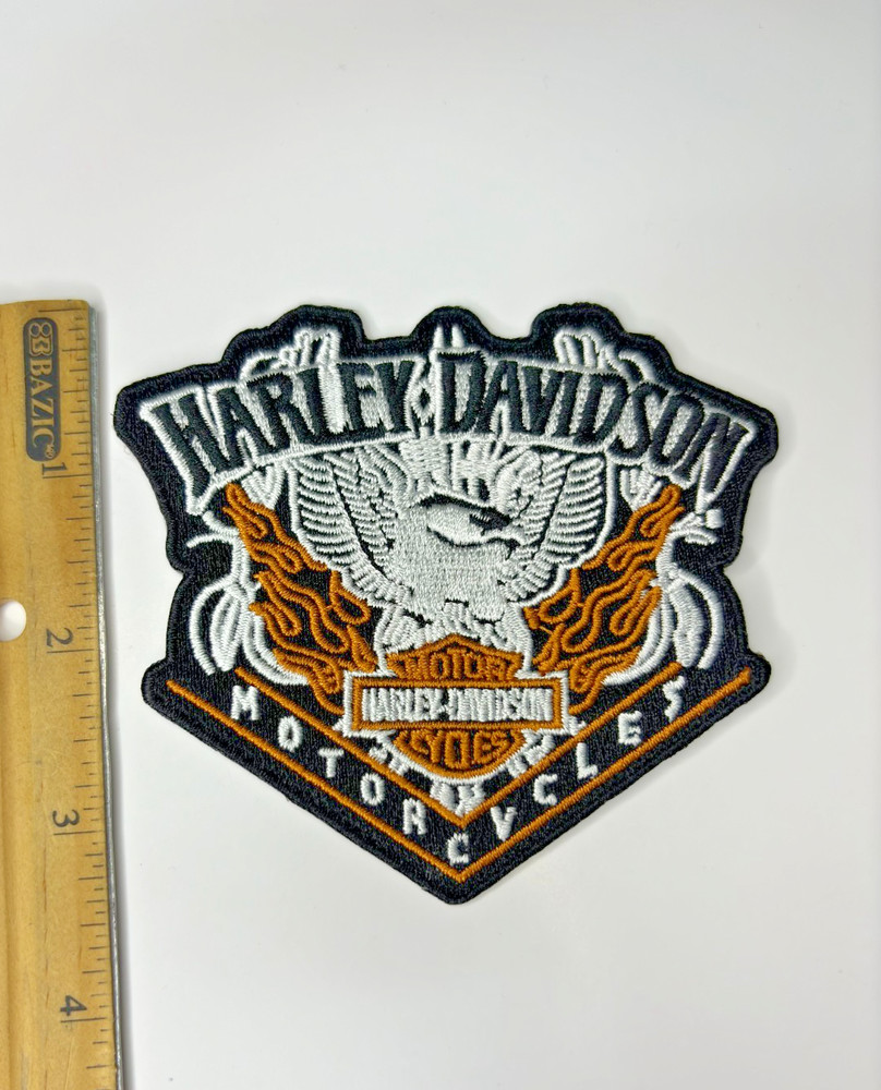 Harley-Davidson Embroidered Shield Hunter Emblem Sew-On Patch