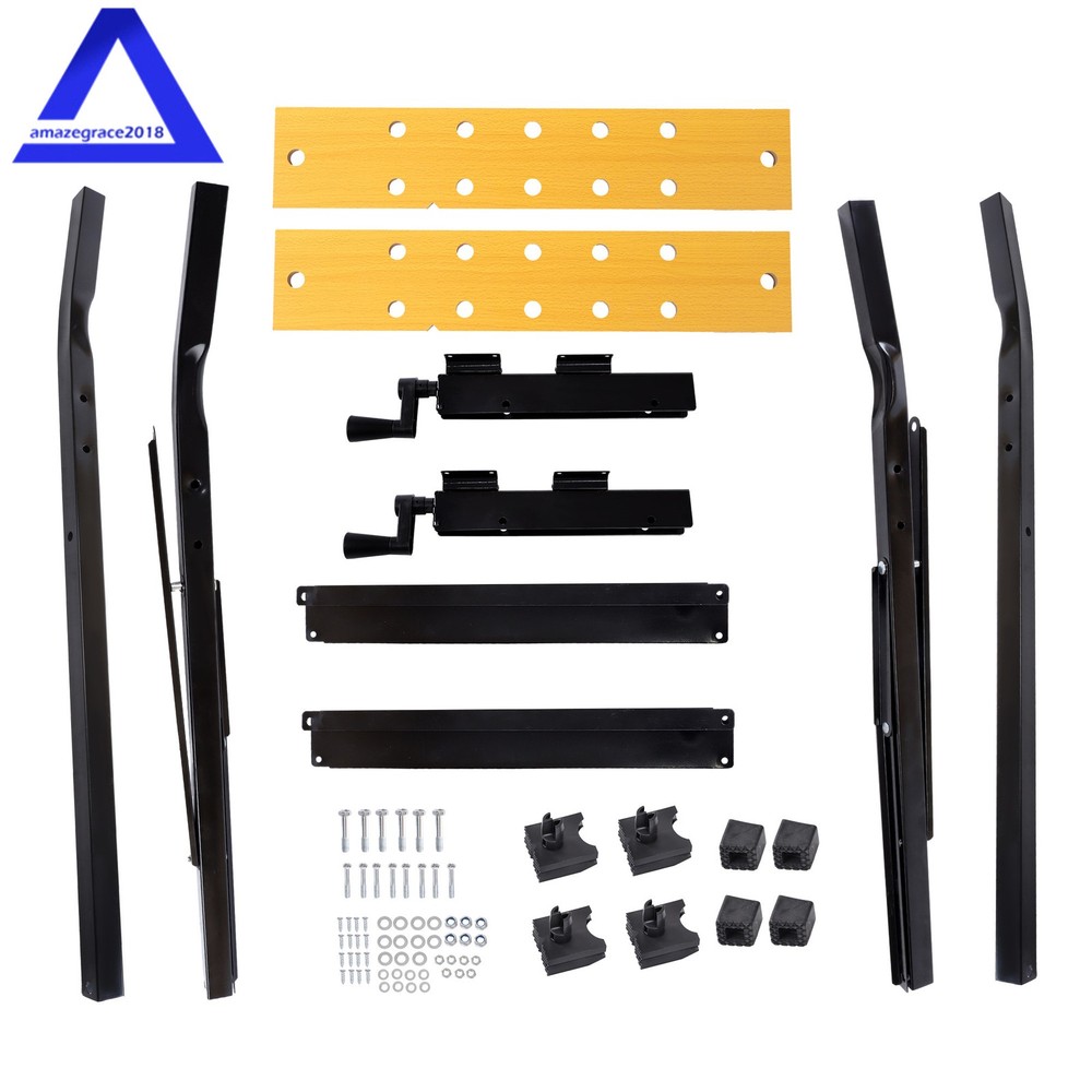 220lbs Folding Workbench,Vise Garage Steel Work Table Workshop Tool Storage